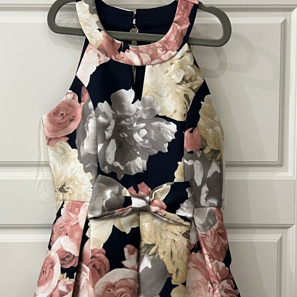 Speechless Pink and Cream Halter Fit and Flare Dress